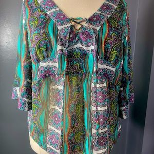 Lane Bryant Boho Blouse Size 18